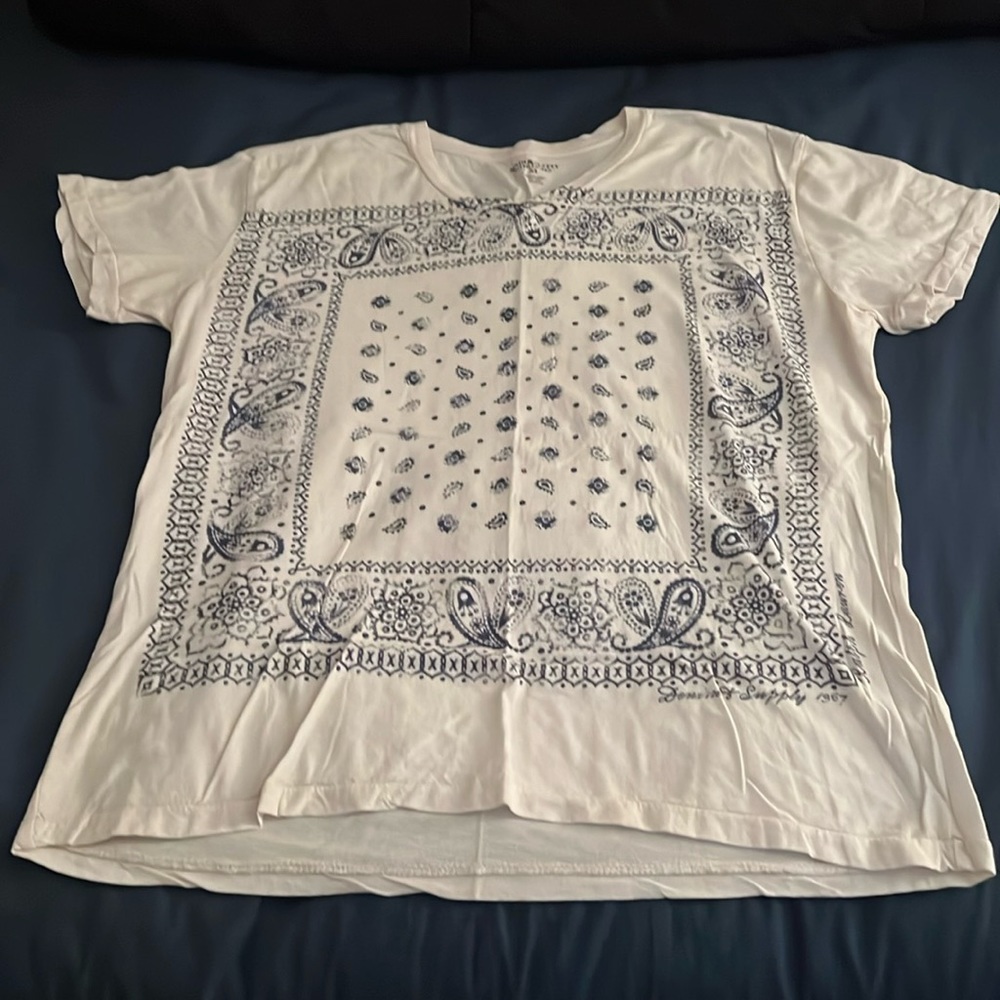 Denim & Supply paisley print v neck T shirt